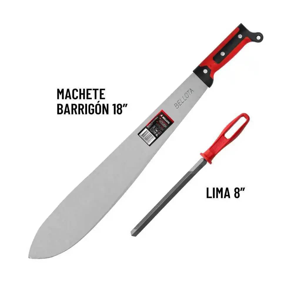 Kit Lima 8  + Machete Barrigón 18  - Bellota