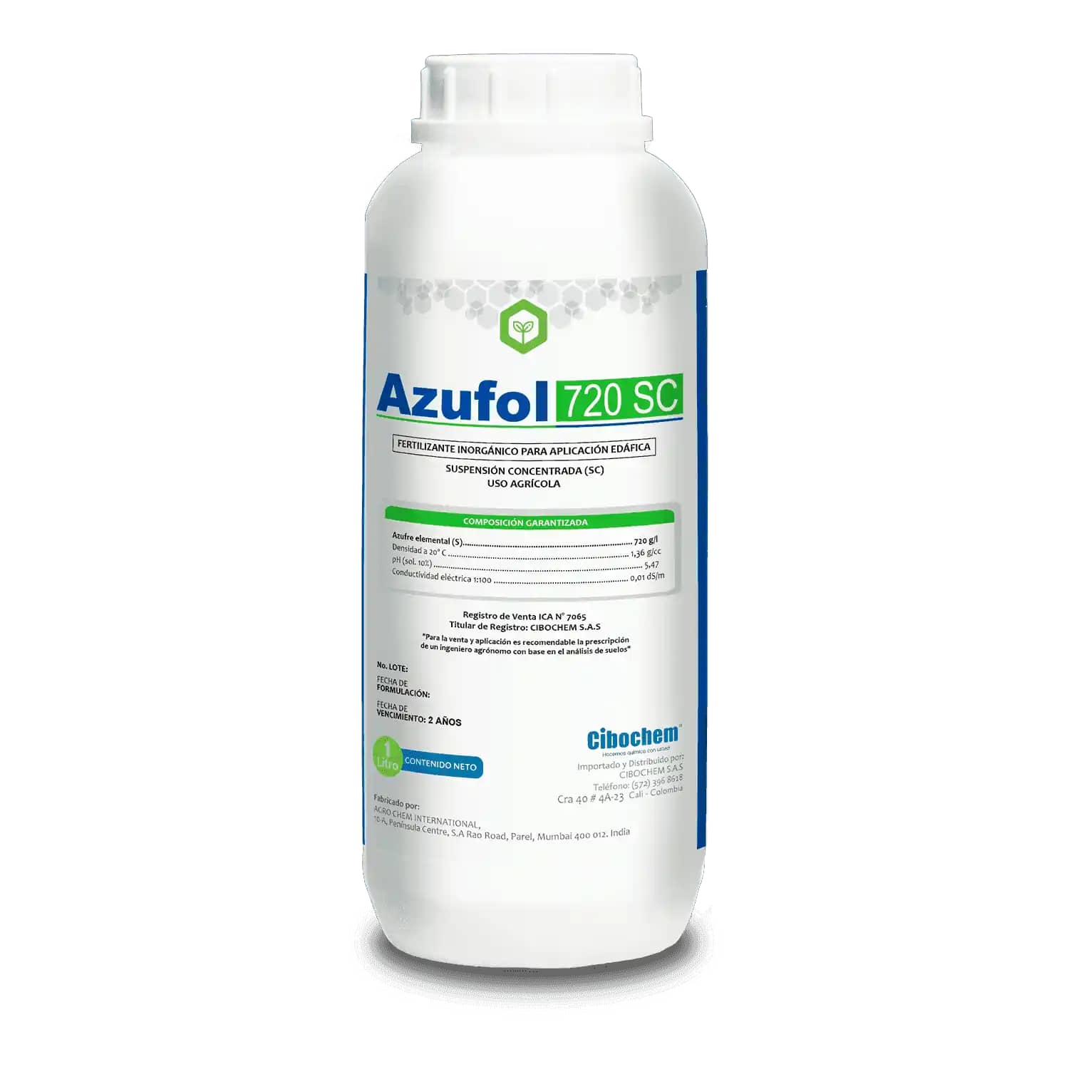 Fertilizante foliar Azufol 720 x 1 Lt