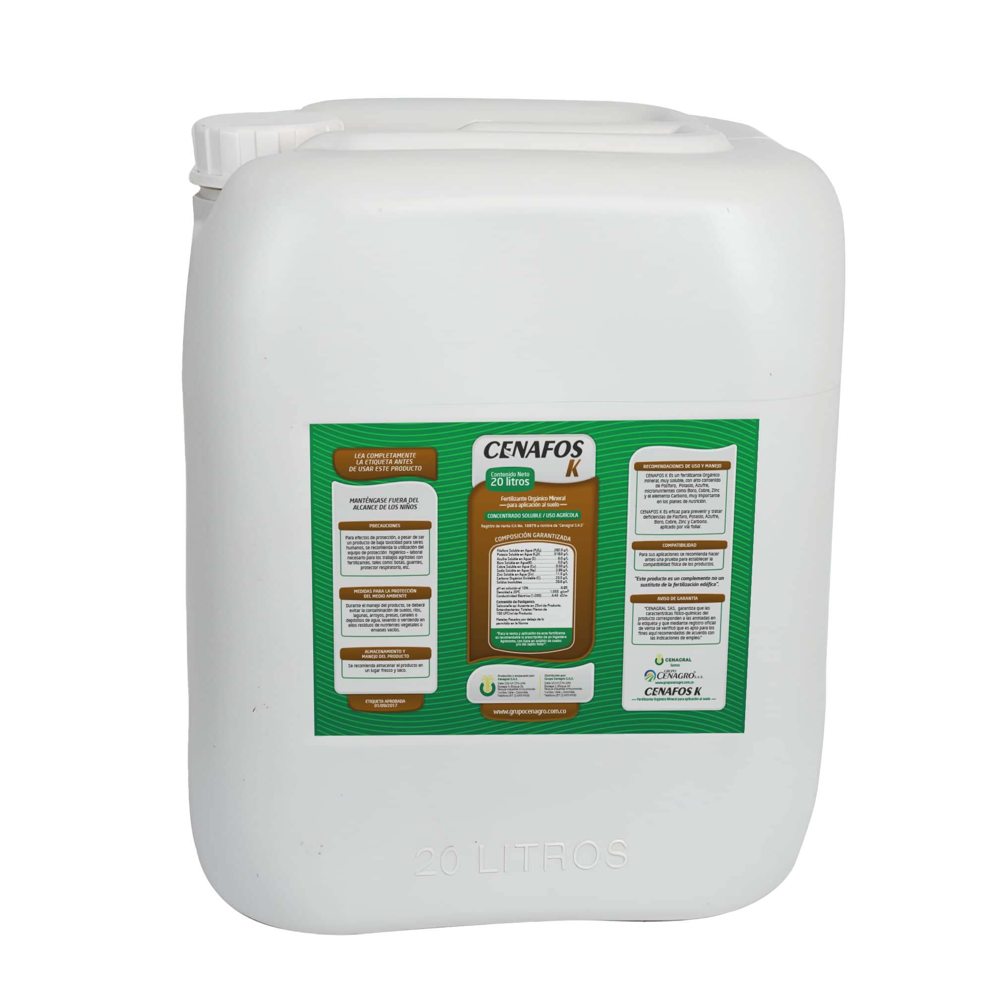 Cenafos K 20  Lt – Fósforo y Potasio para Llenado y Rendimiento