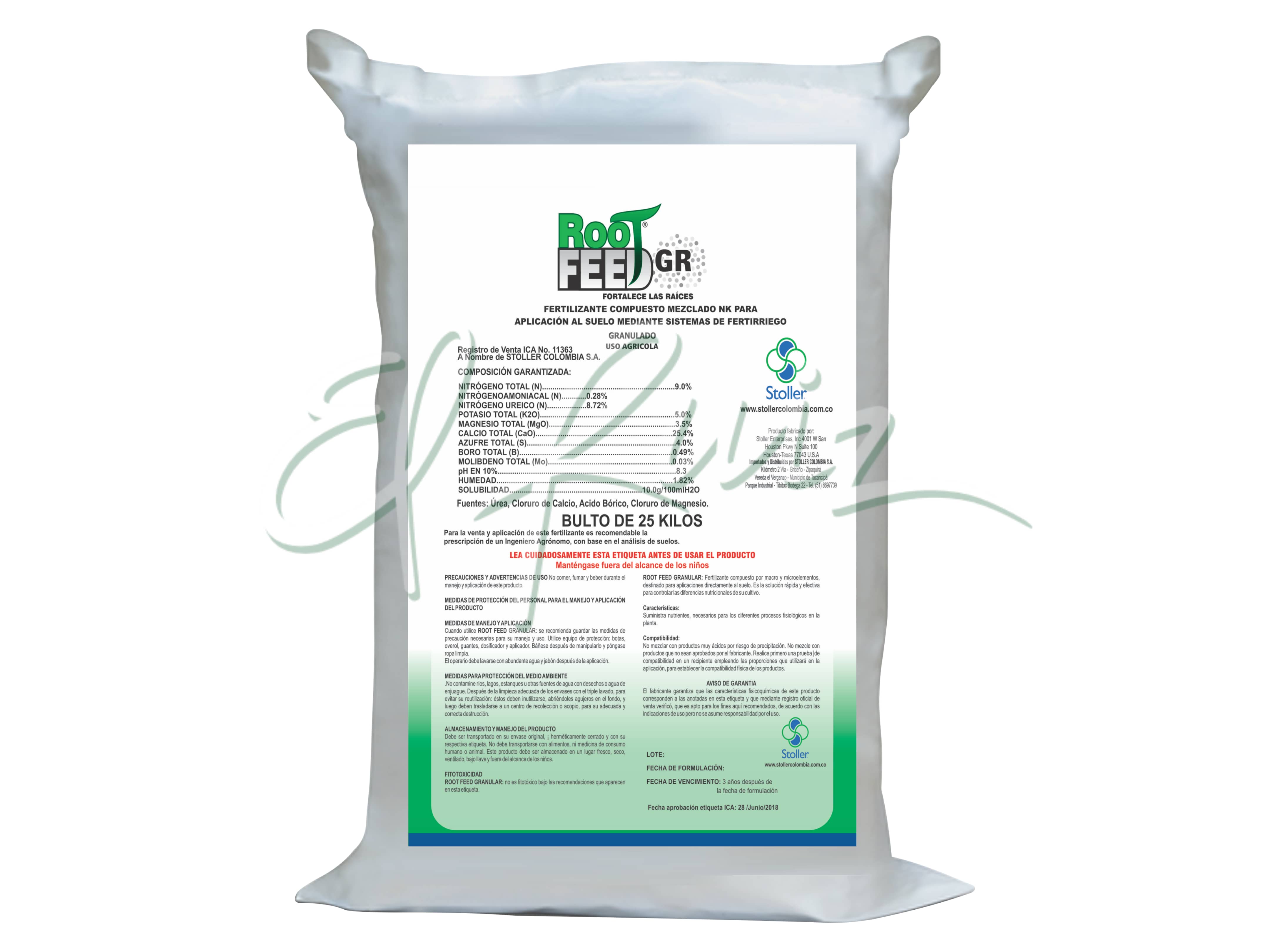 Fertilizante Root Feed GR x 25 Kg - Stoller