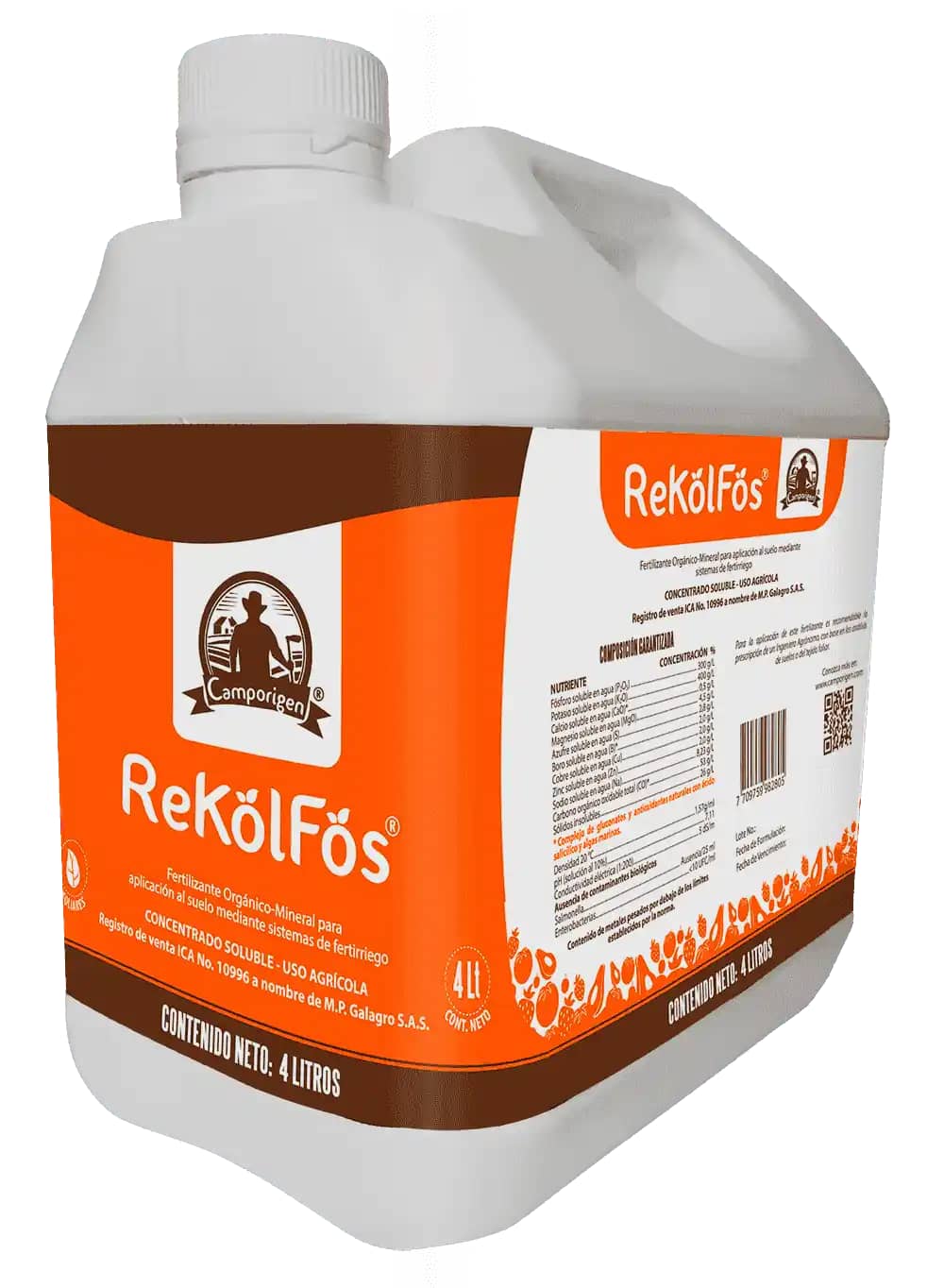 Fertilizante Orgánico ReKolFos x 4 Lt
