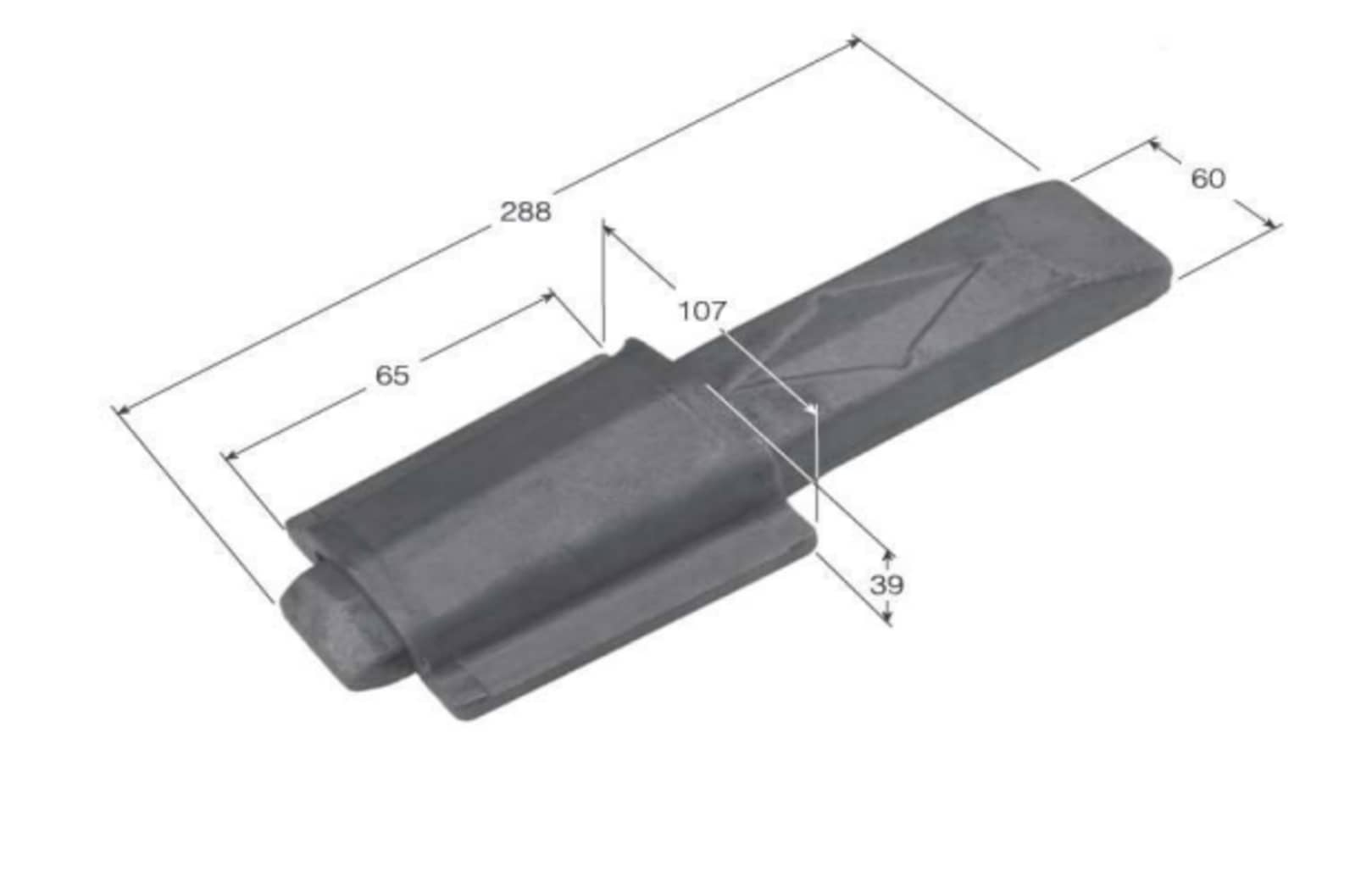 JB Cuña forjada 80x30 | Fijación resistente para pilar P-1