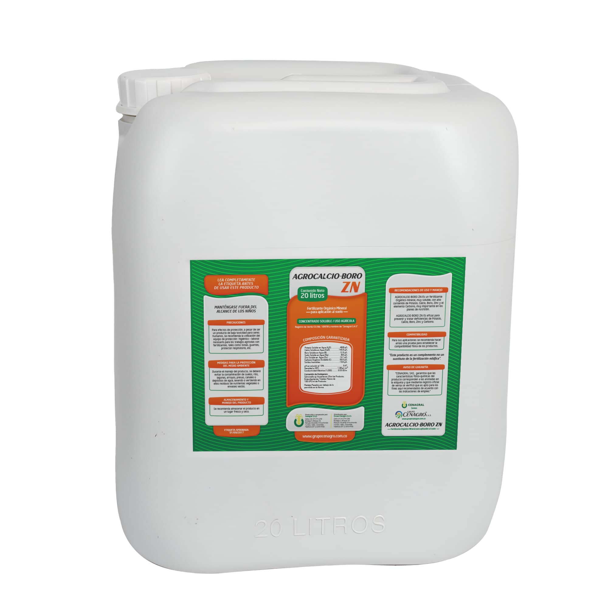 Agrocalcio-Boro Zn 20 Lt – Calcio, Boro y Zinc para Frutos