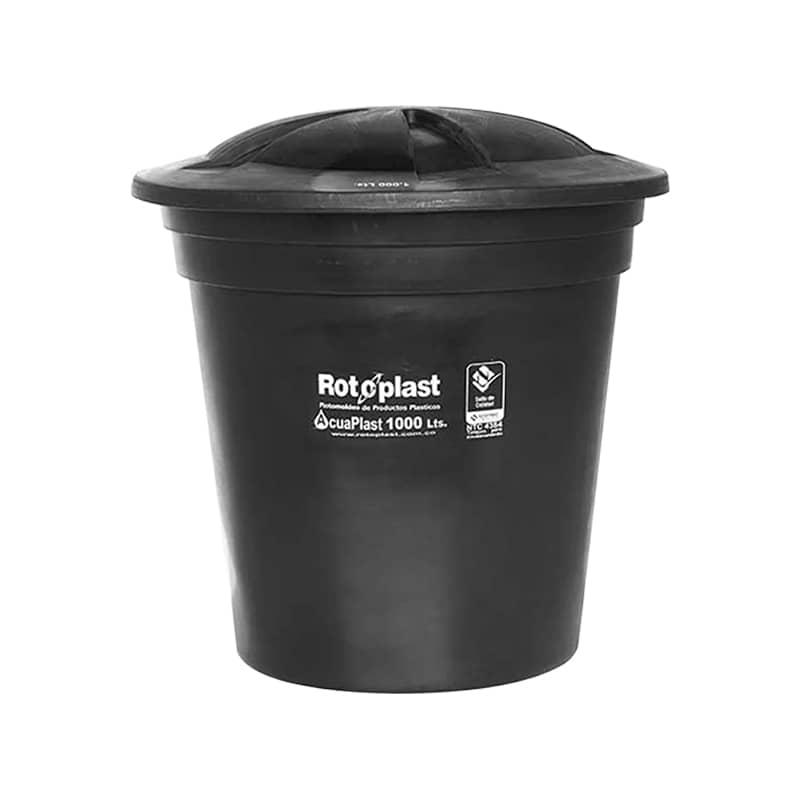 Tanque 1000 Lts Negro Rotoplast Bicapa