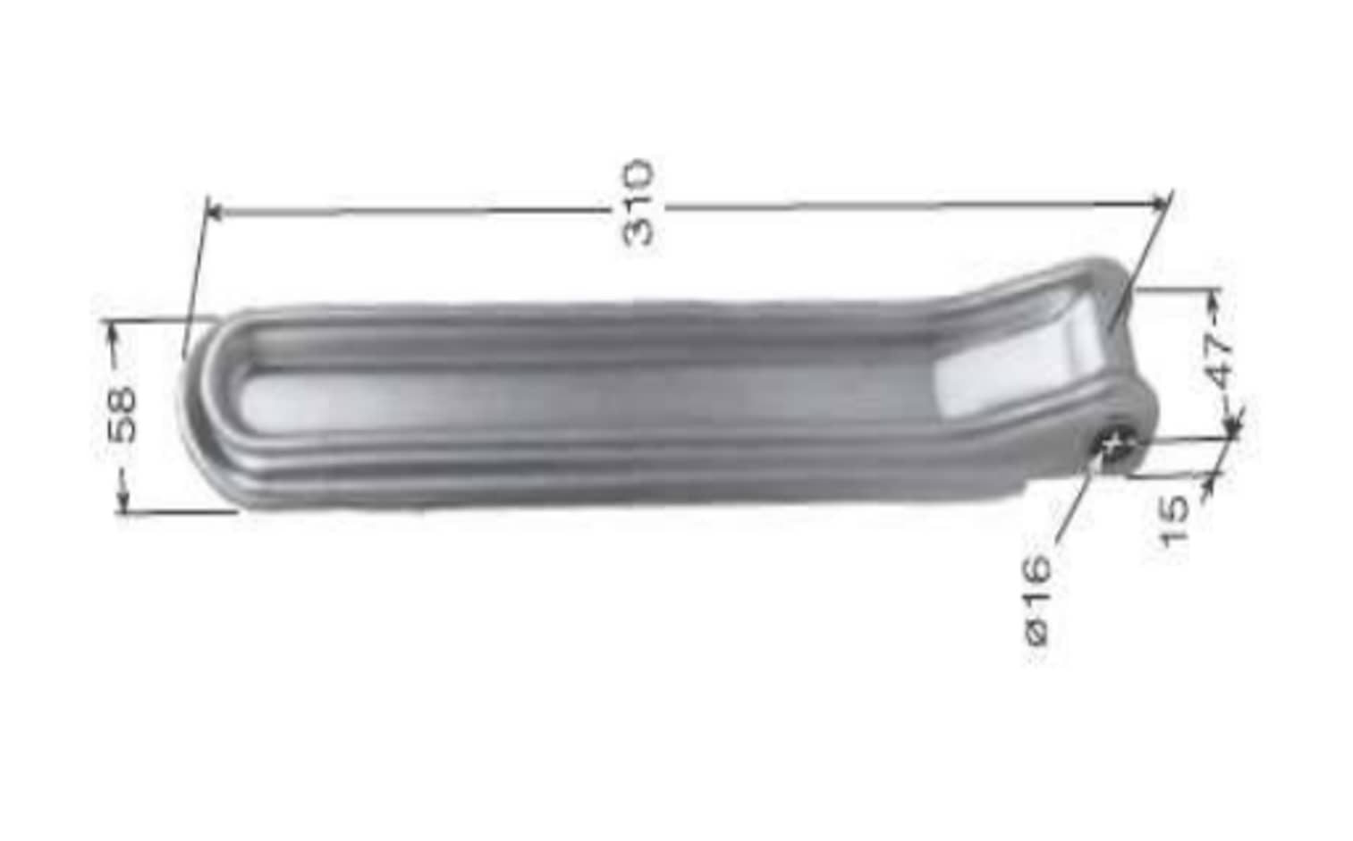JB Hembra bisagra estampada 320mm resistente y duradera