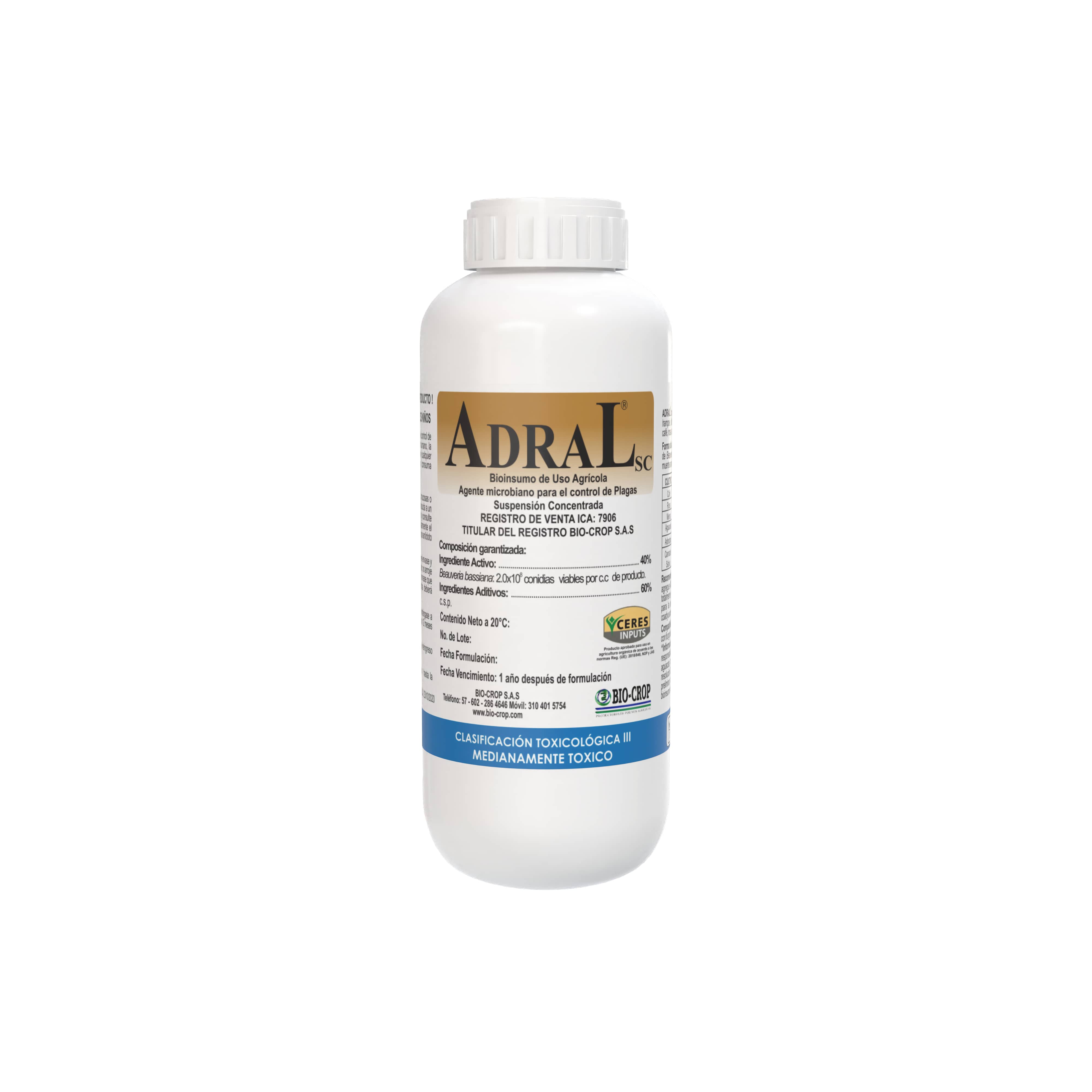 Insecticida Biológico Adral SC 4L | Control Natural de Plagas