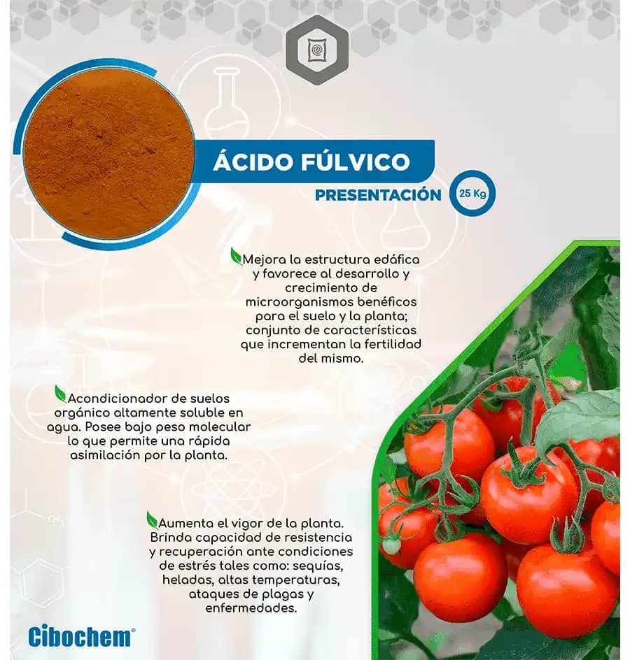 Ácido Fúlvico 80% x 25 Kg