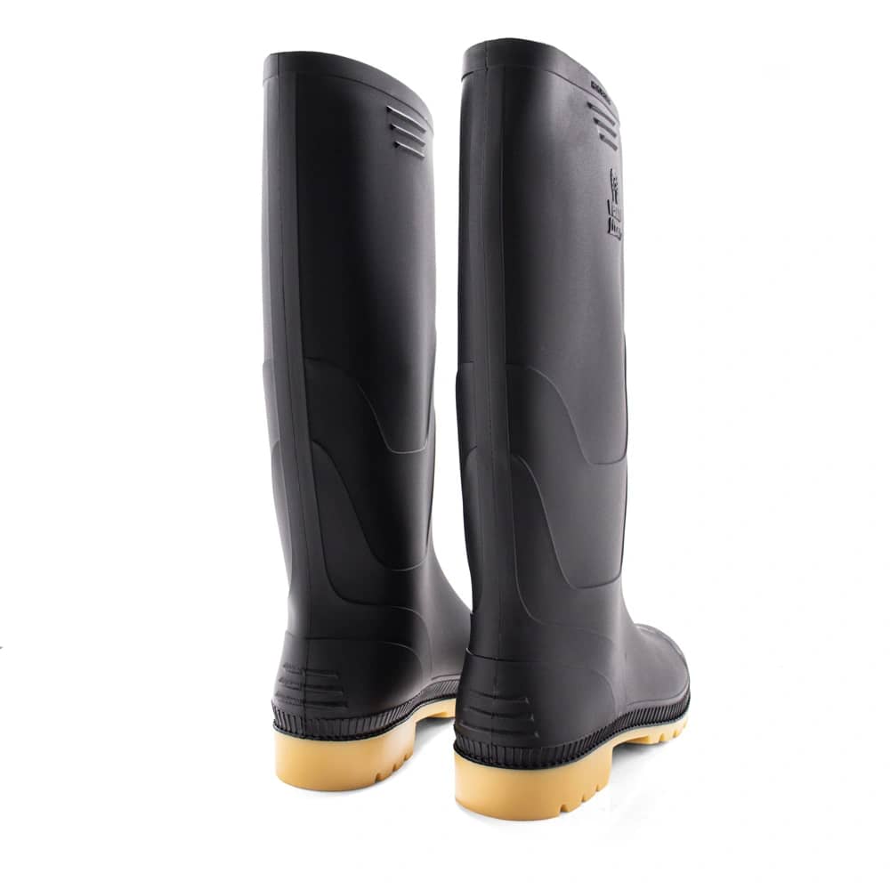 Bota Llanera Negro Amarillo Tallas 34 - 45 | Caña alta para campo