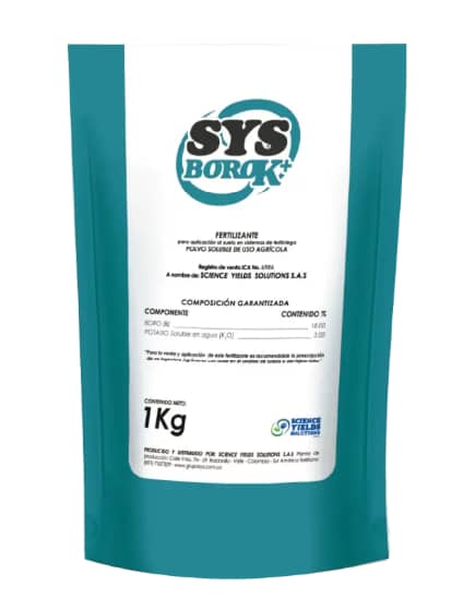 SYS BORAX+ 1Kg – Fertilizante soluble Boro 10% y Potasio