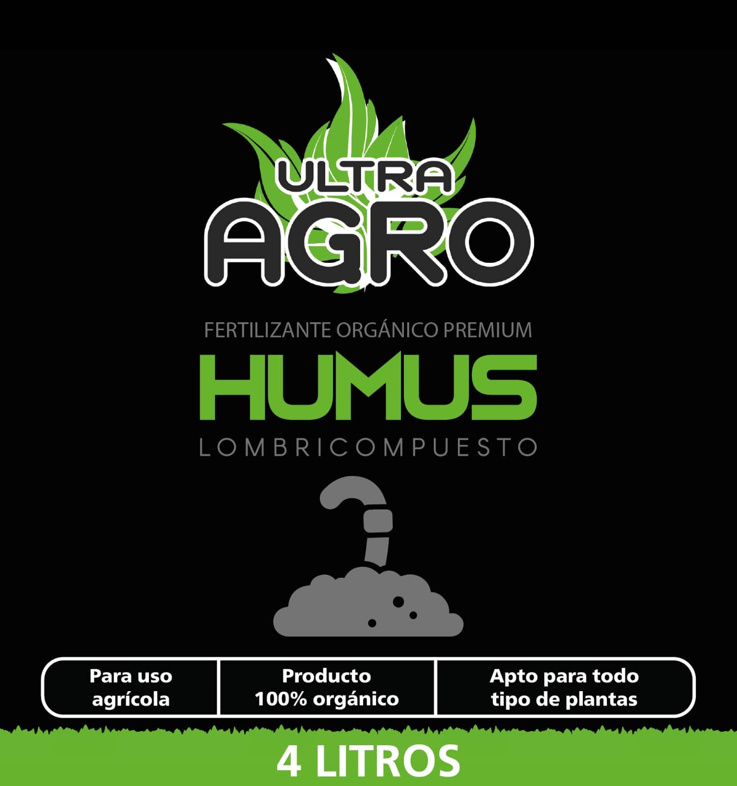 Fertilizante Humus líquido concentrado x 4 Lt