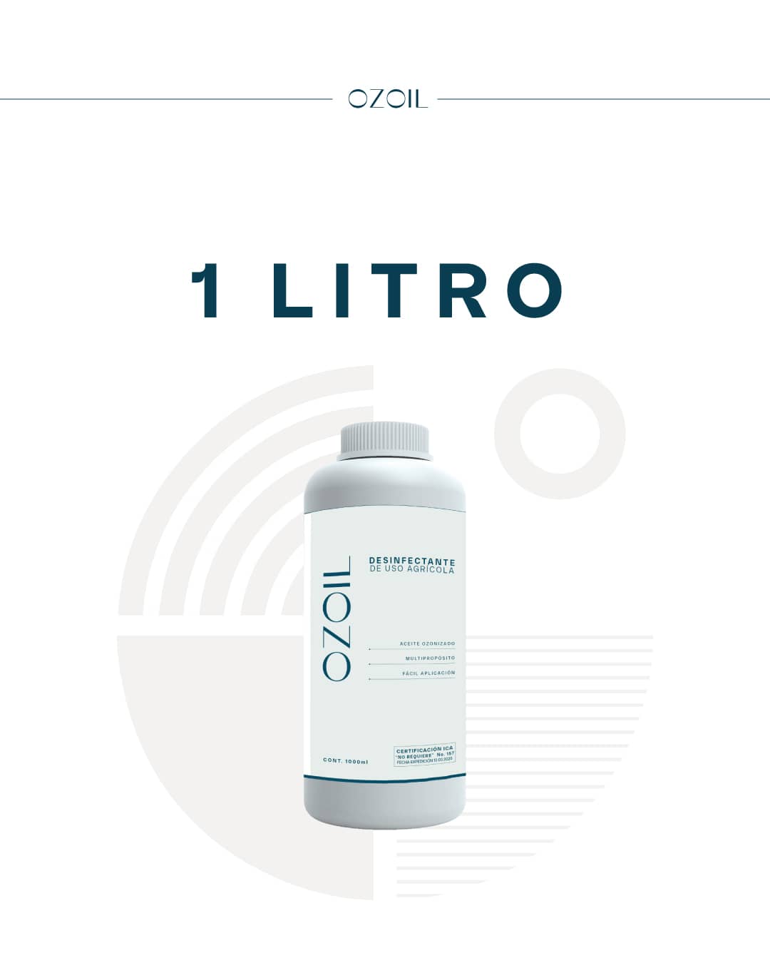 OZOIL Desinfectante Agro con Ozono | Control Natural 1000ml