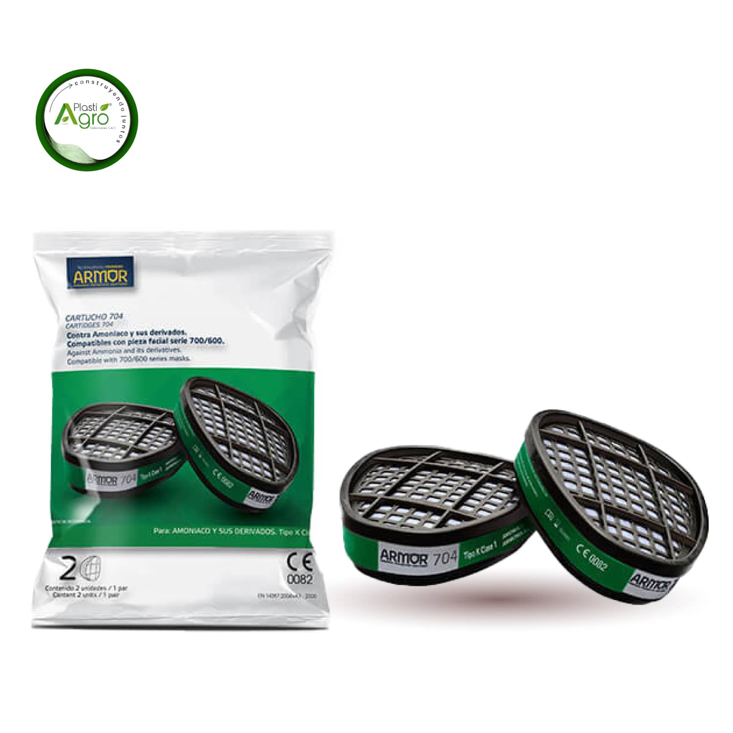 Filtro Químico AR 704 – Protección contra Amoníaco K1