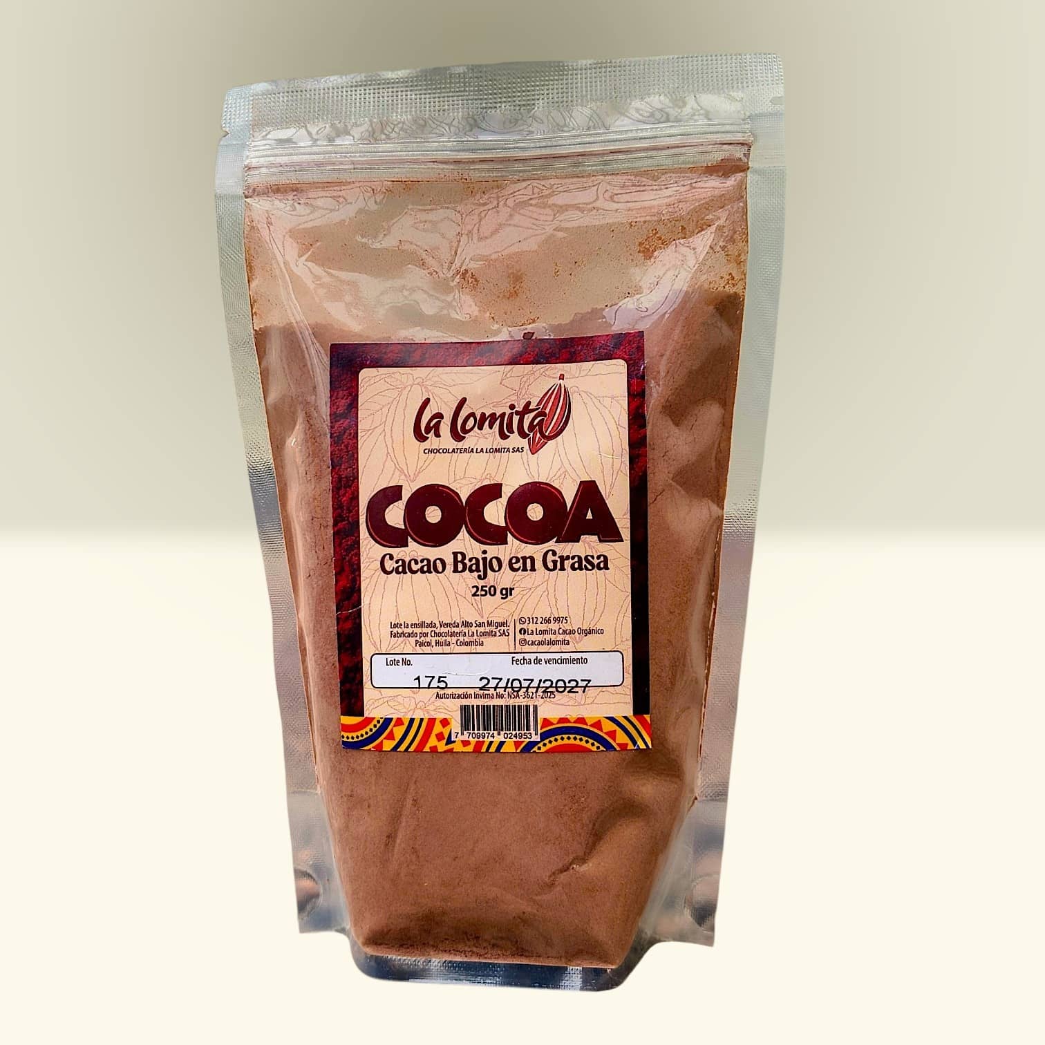 Cocoa en Polvo La Lomita 250 g
