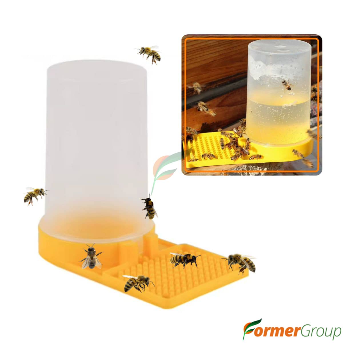 Bebedero para Abejas 600 ml x3 | Hidratación Segura