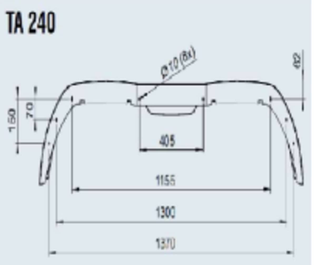 Guardabarros doble: protección para 650mm