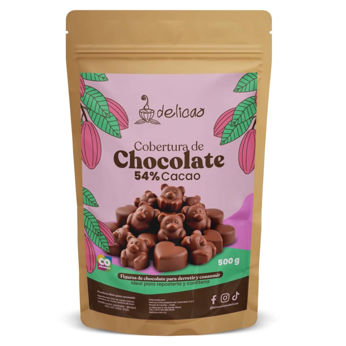 Cobertura de chocolate 54% - 500 gr