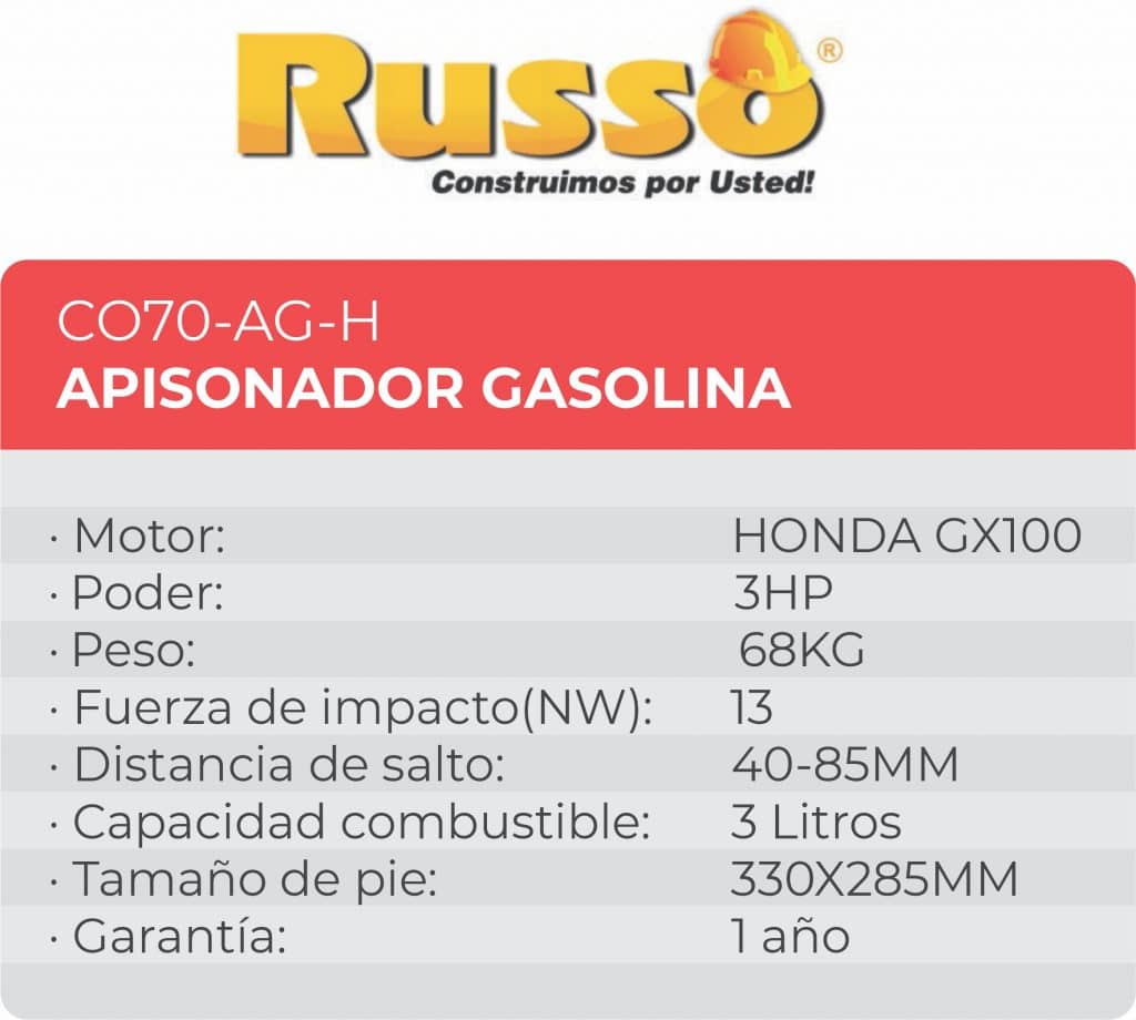 Apisonador Honda GX100 - Russo