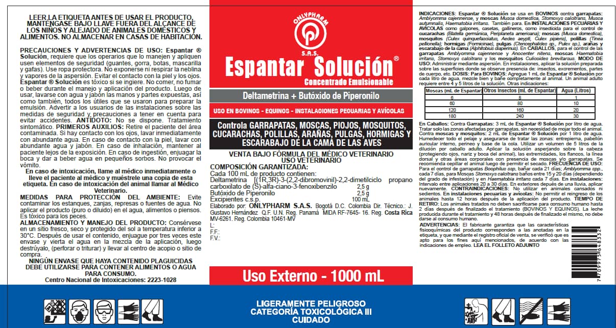 Espantar Solución 100 ml – Control de parásitos externos