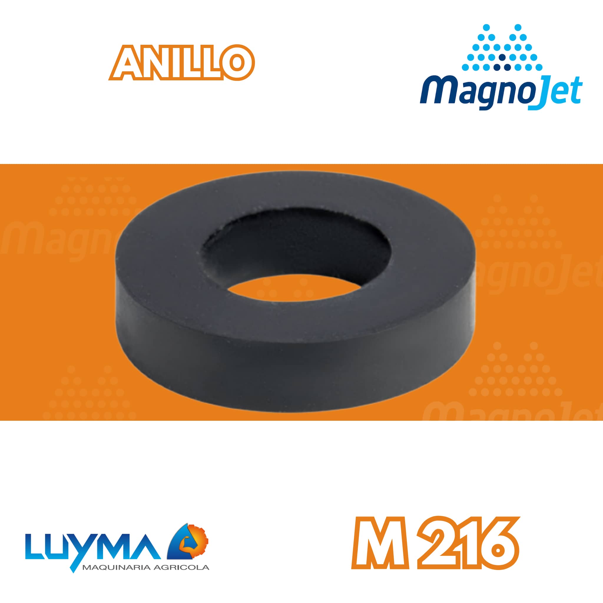 Empaque Magnojet 15.5x8.5x4.5 Caucho Fumigadora