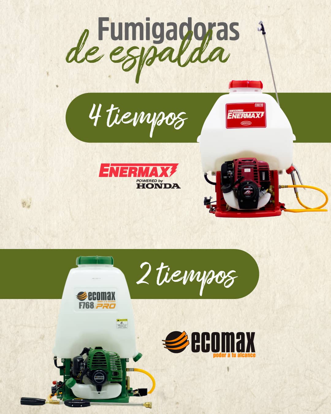 Fumigadora de Espalda Enermax F2525H de 25 Lt