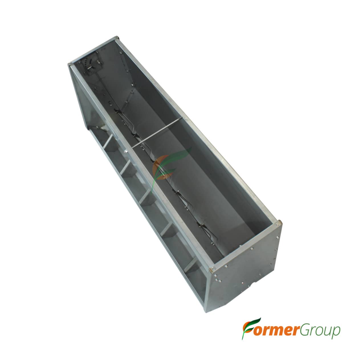 Comedero Cerdos Lechón Automático En Acero Una Cara 6 Espacios