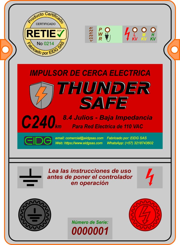 Impulsor de Cerca Eléctrica Thunder Safe C240