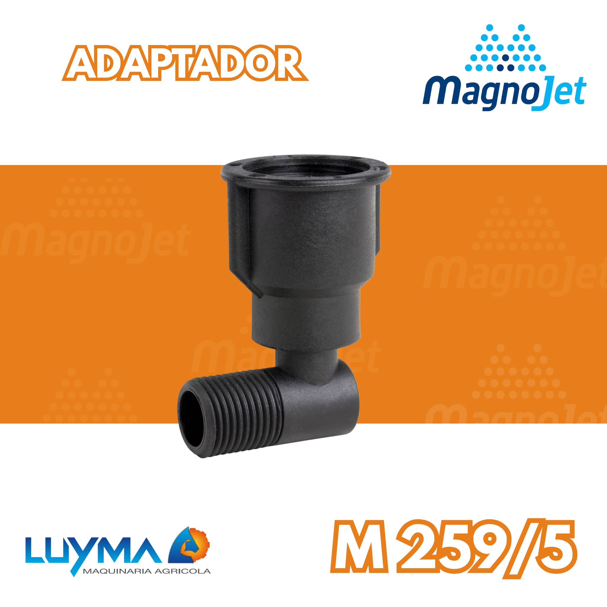 Adaptador Codo Magnojet 11/16 para Fumigadoras Agrícolas