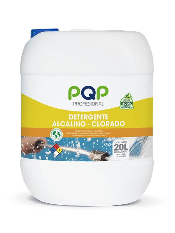 Detergente Clorado Alcalino PQP Pro 20L – Limpieza industrial
