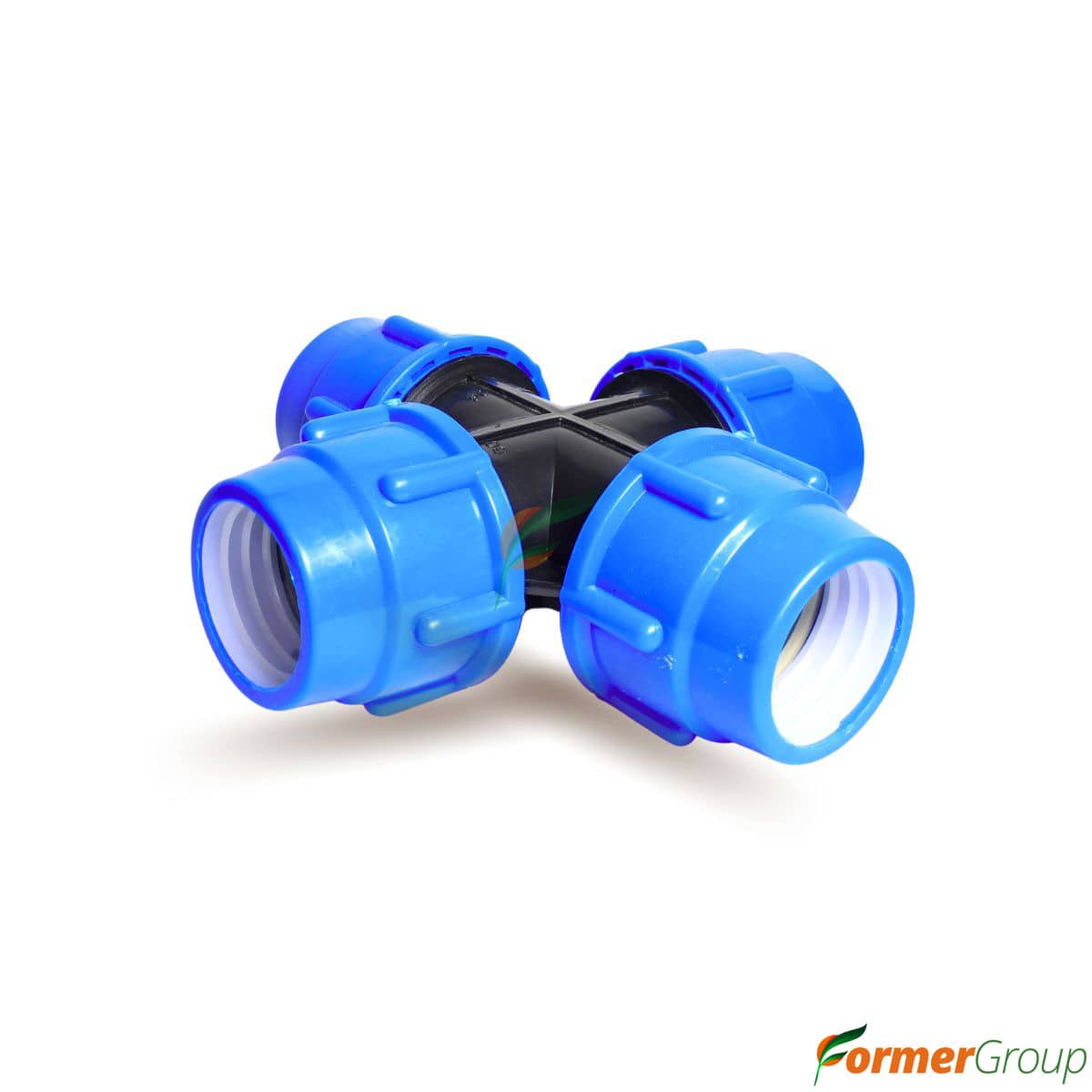 Conector Cruz 50mm PE Riego para Agricultura y Riego