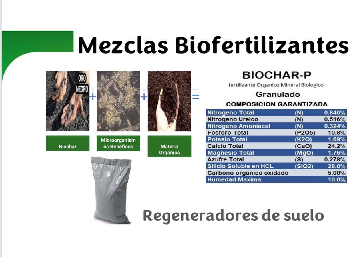 Fertilizante Orgánico Biochar-P x 50 Kg