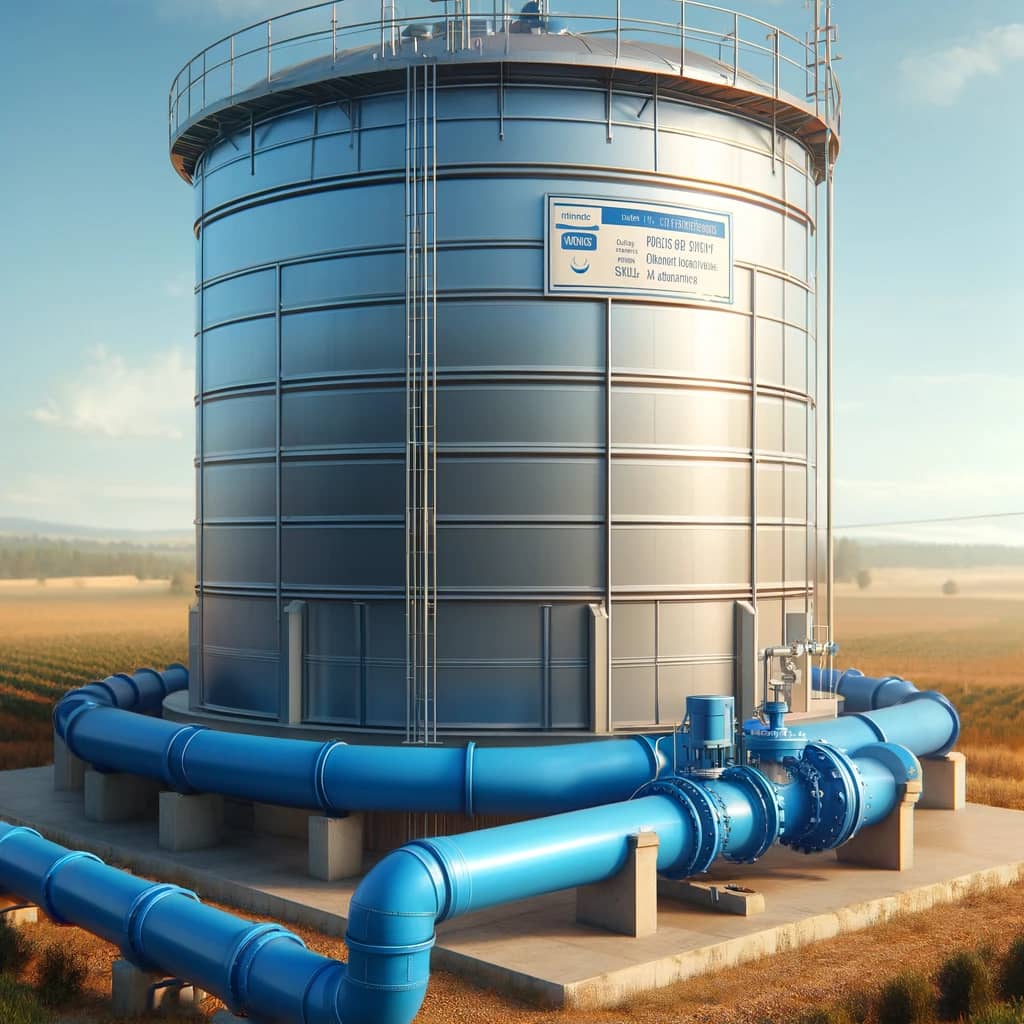 DALL·E 2024-05-17 17.42.02 - A realistic professional image of a large water storage tank similar to the provided example, located in a rural setting. The tank should be depicted .webp