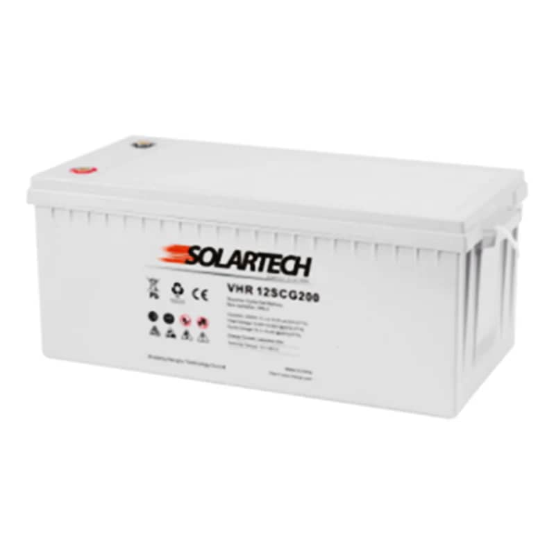 Batería en Gel Solartech 200 Ah 12V | Energía Solar Segura