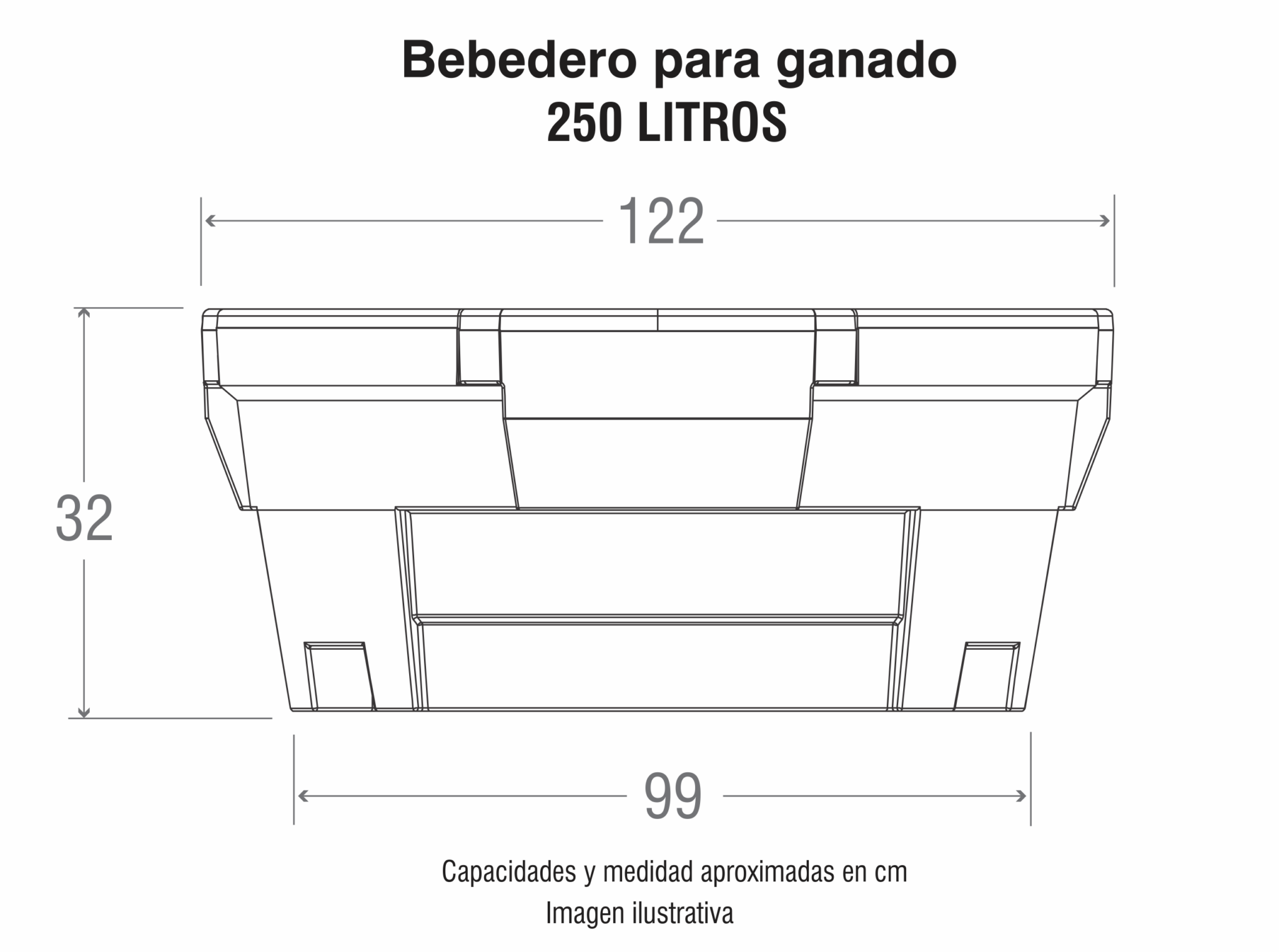 Bebedero Para Ganado 250/500L con Kit