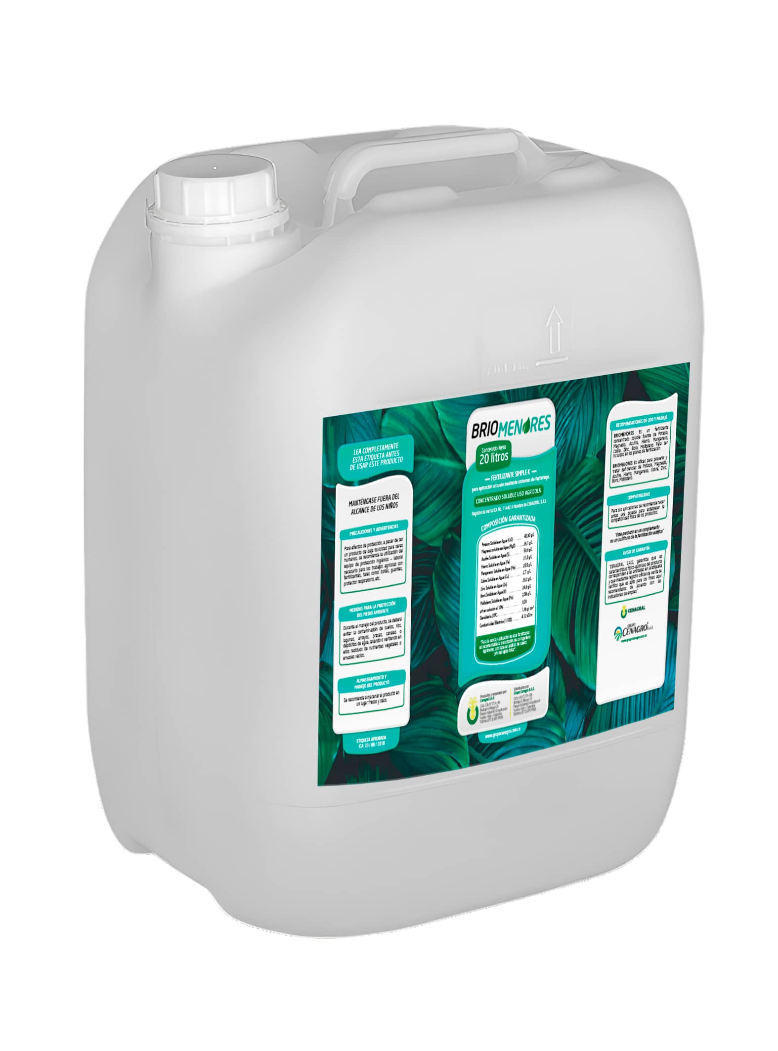 Briomenores 20 Lt – Microelementos Quelatados para Cultivos