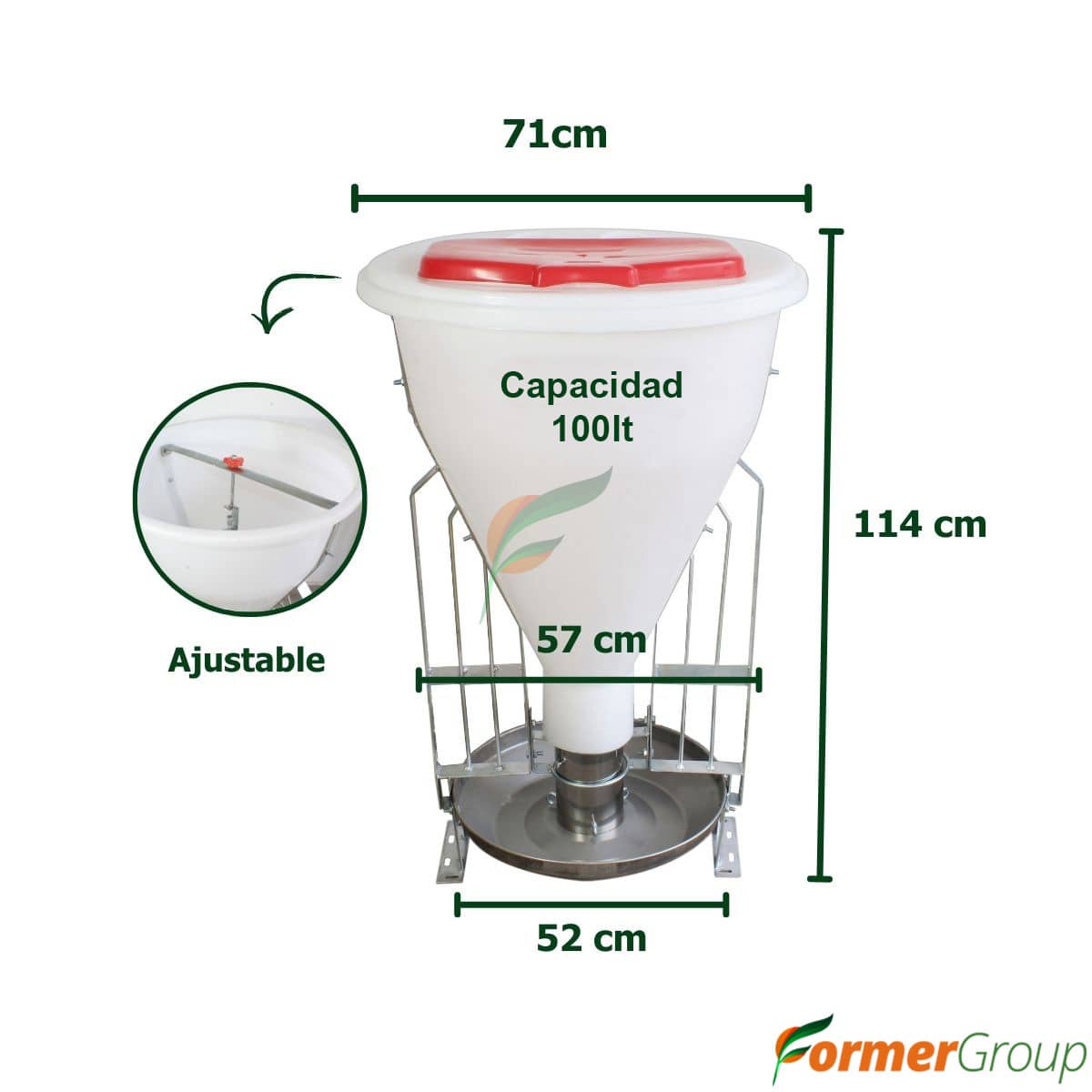 Comedero Automático Tolva 100Lts