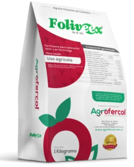 Fertilizante Foliveex 16-6-30 x 20 Kg