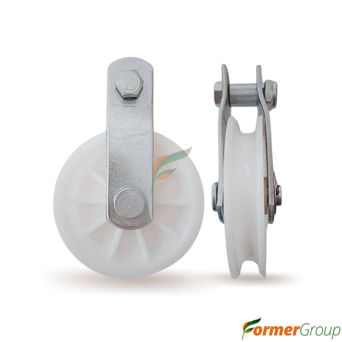 Polea Plástica Grande Blanca x10 para Bebederos Automáticos