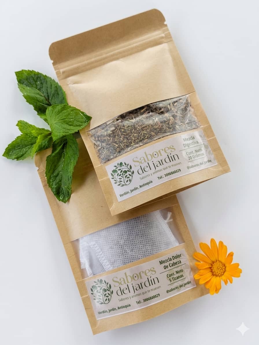 Mezclas para la salud Sabores del Jardín | Hierbas naturales 20G