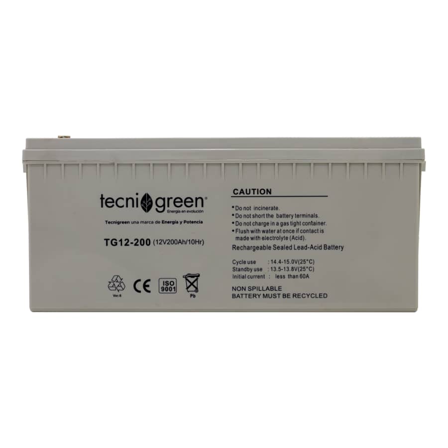 Batería Solar 12v 200ah AGM Recargable Tecnigreen