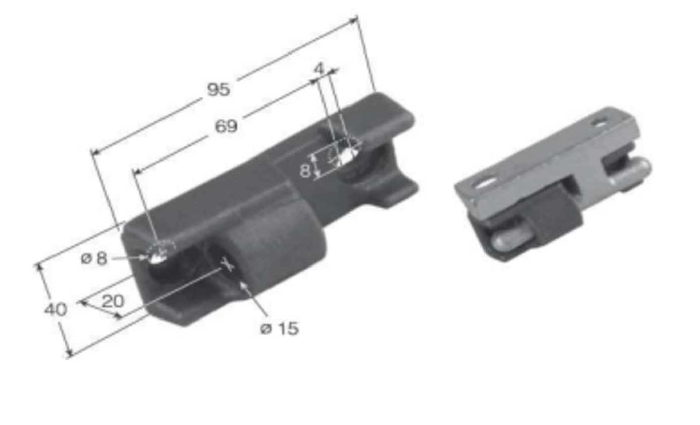 JB hembra TIR-7 base alta: soporte confiable