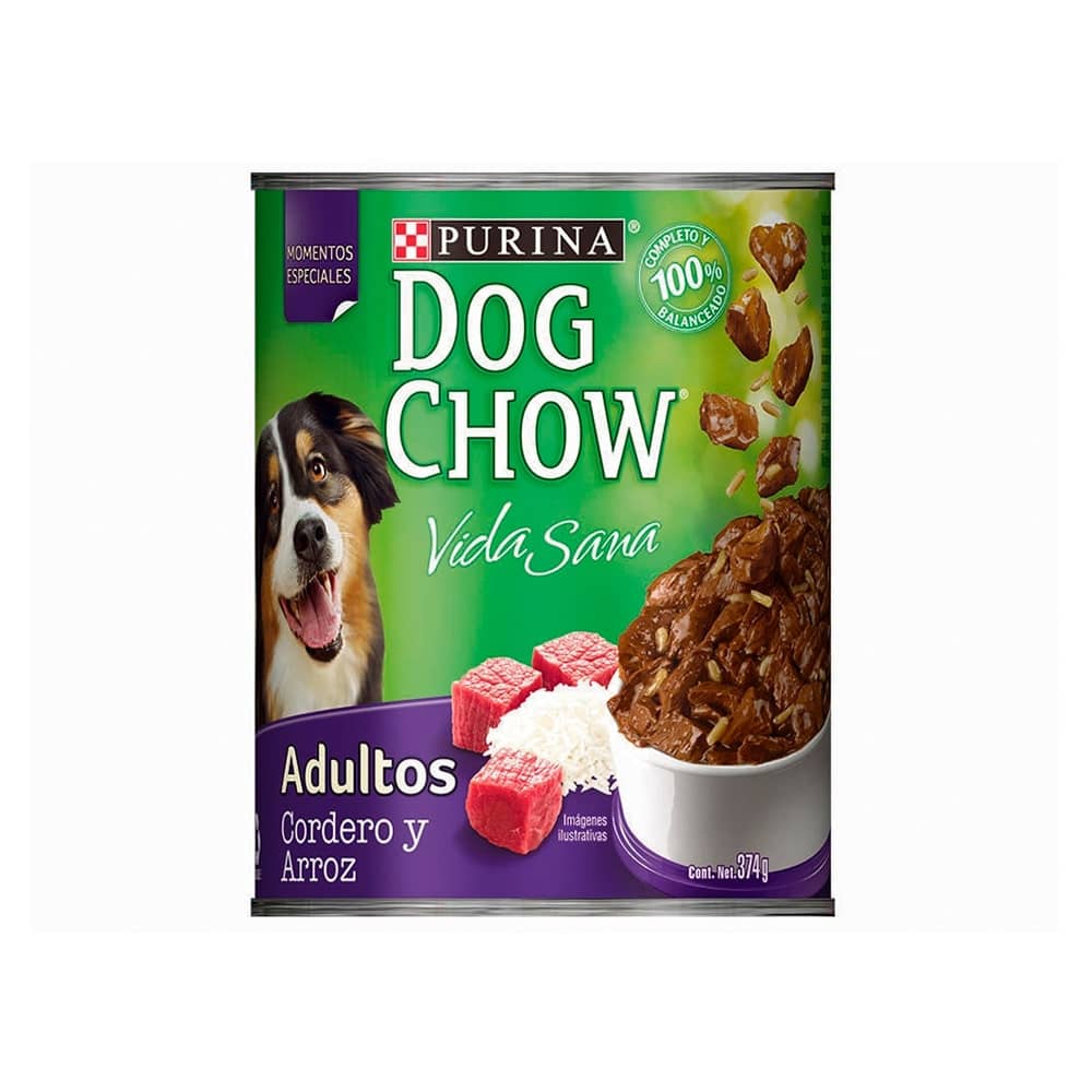 Comida húmeda dog chow para perros cachorros por 100 gr