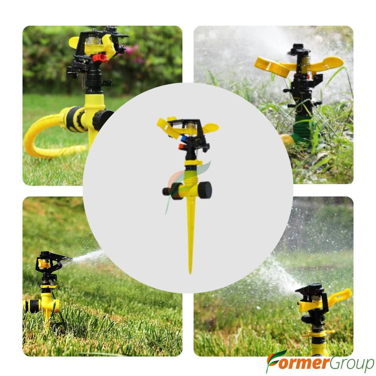 Aspersor Giratorio 360° Con Estaca