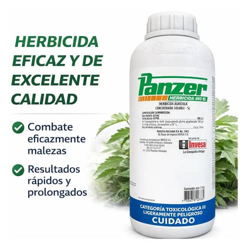 Panzer 480 SL | Herbicida Glifosato Control Total de Malezas