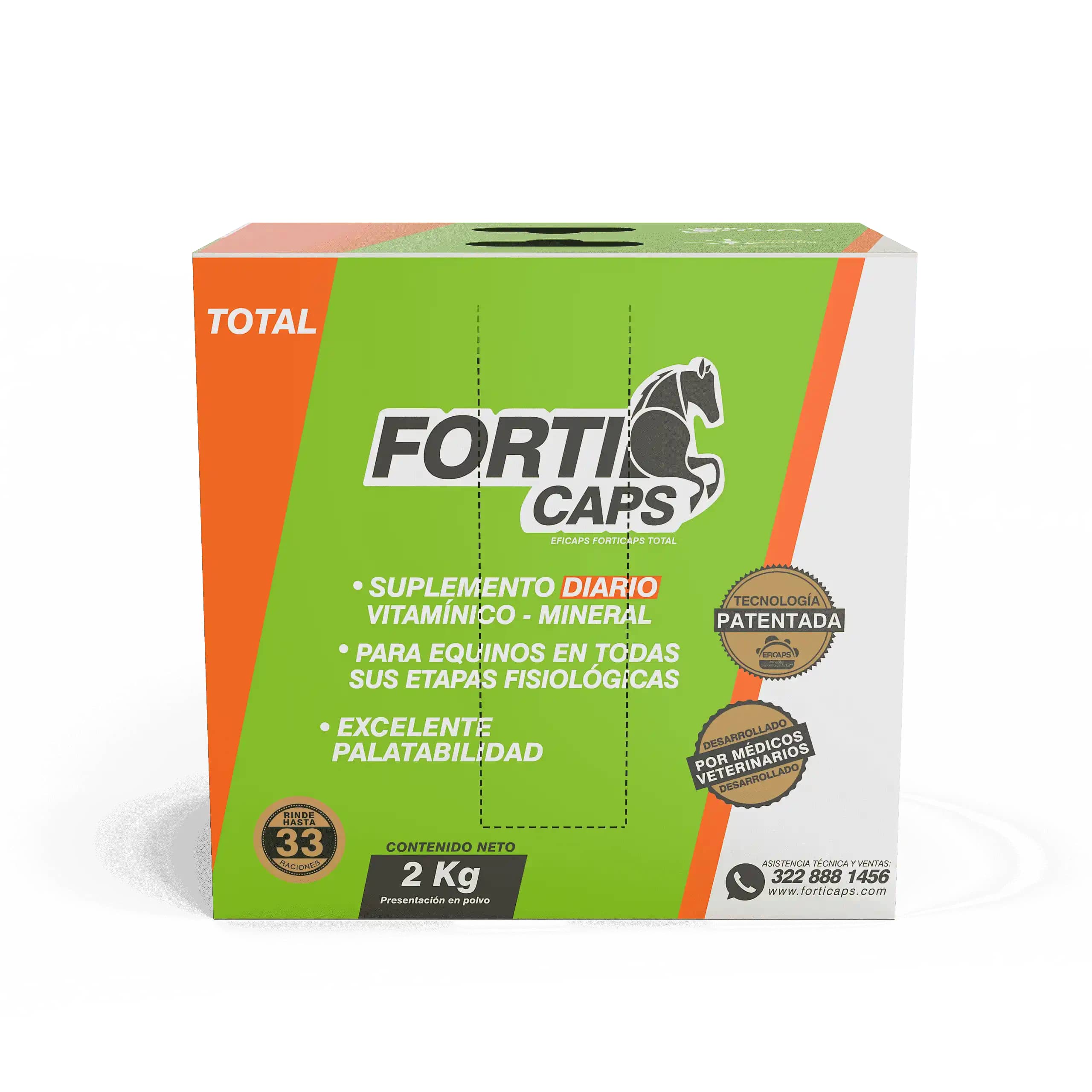 Suplemento para Equinos Forticaps Total x 2kg