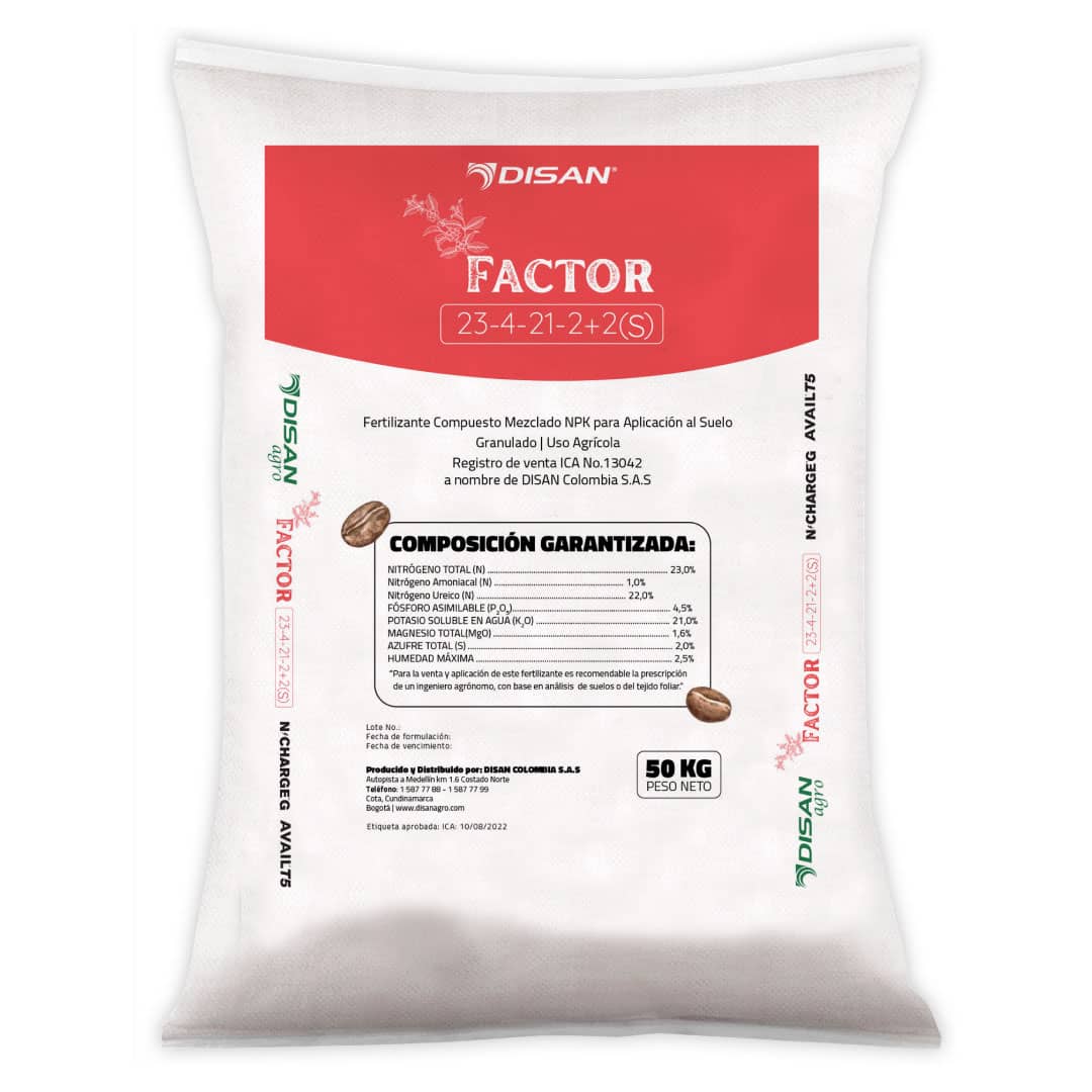 Fertilizante Disan Factor 23-4-21-2+2 S 50kg