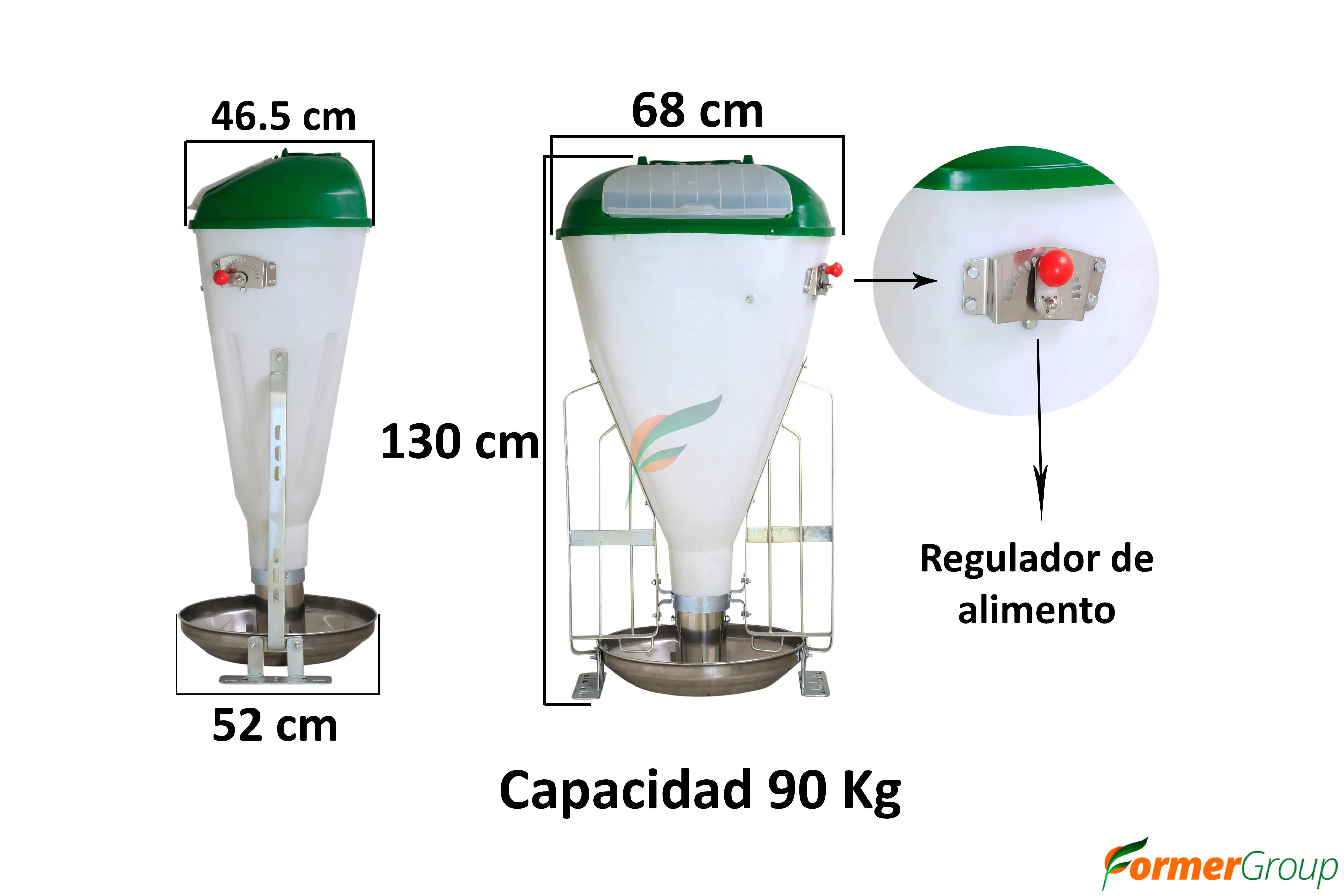 Comedero Automático Cerdos Tolva 90 Kg | Alimentación Eficiente