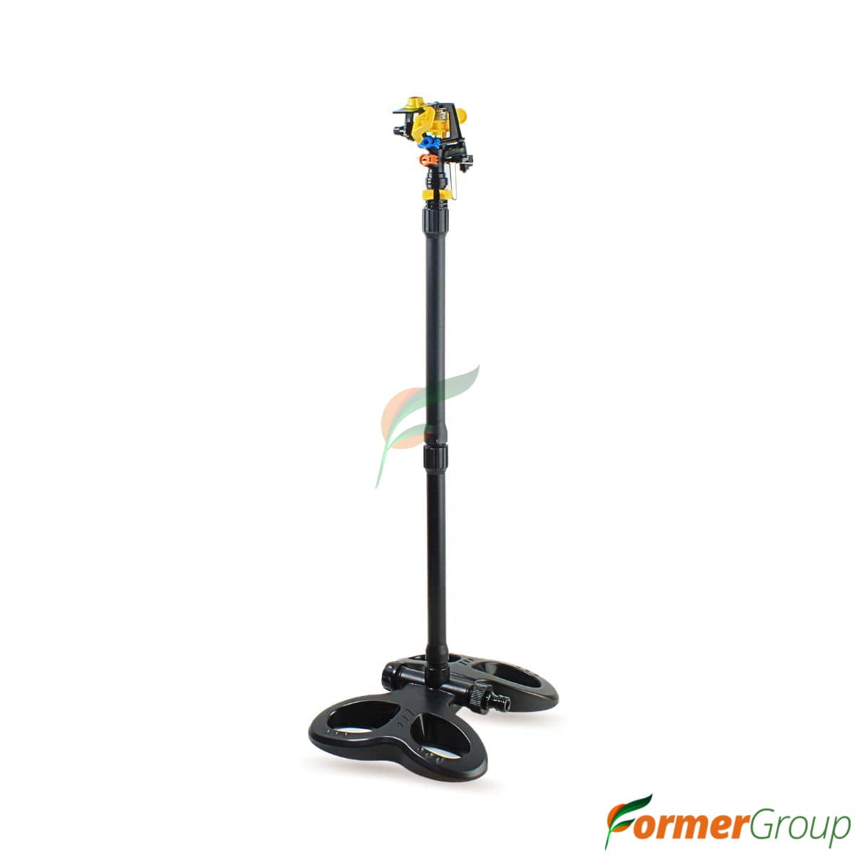Aspersor de riego 360° con extensión y base estable