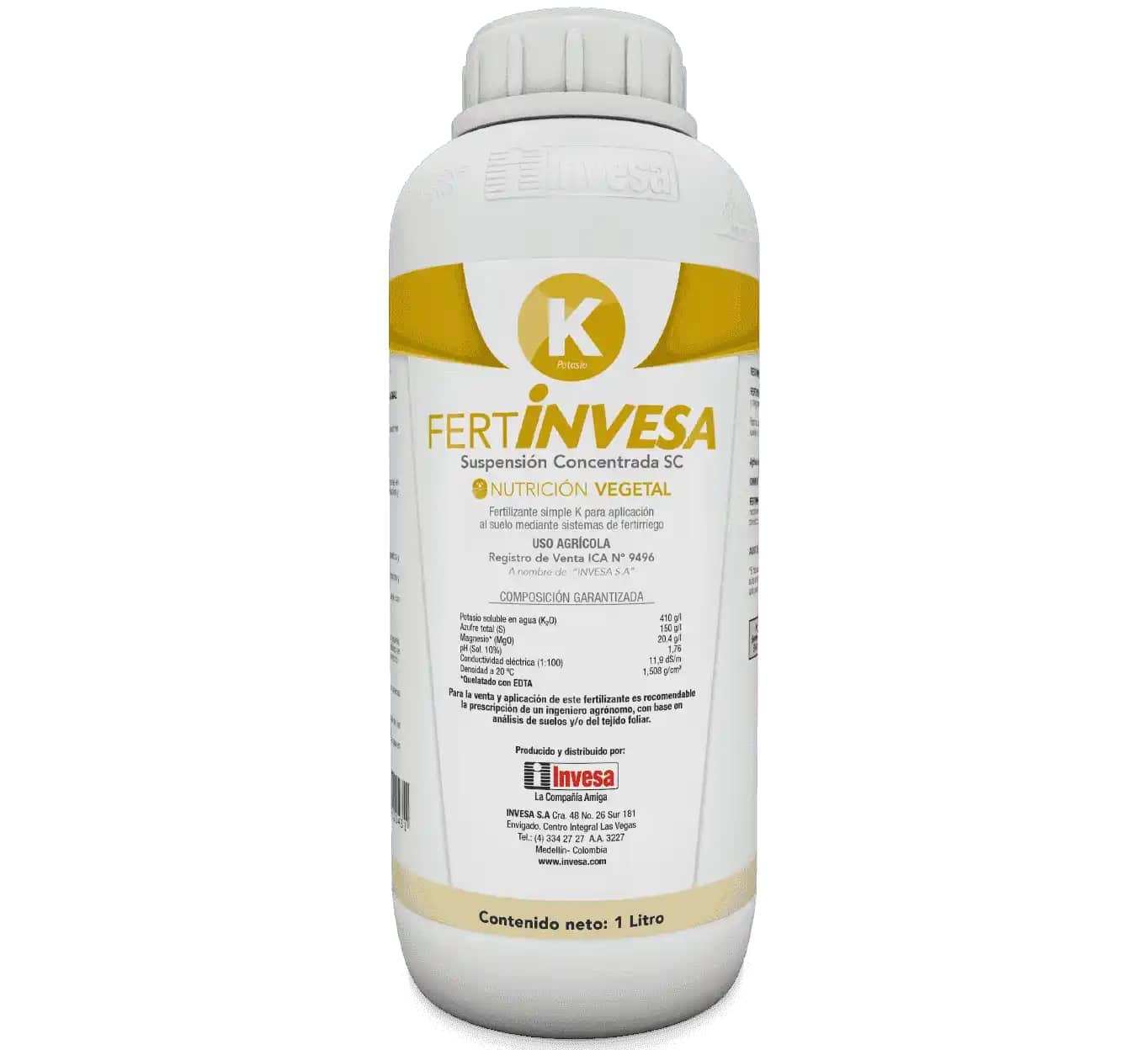 Fertilizante Fertinvesa K x 1 Lt - Invesa